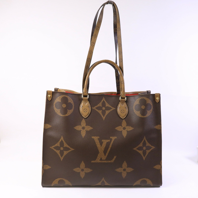 LOUIS VUITTON Monogram Giant OnTheGo GM金扣手挽肩背兩用袋-9
