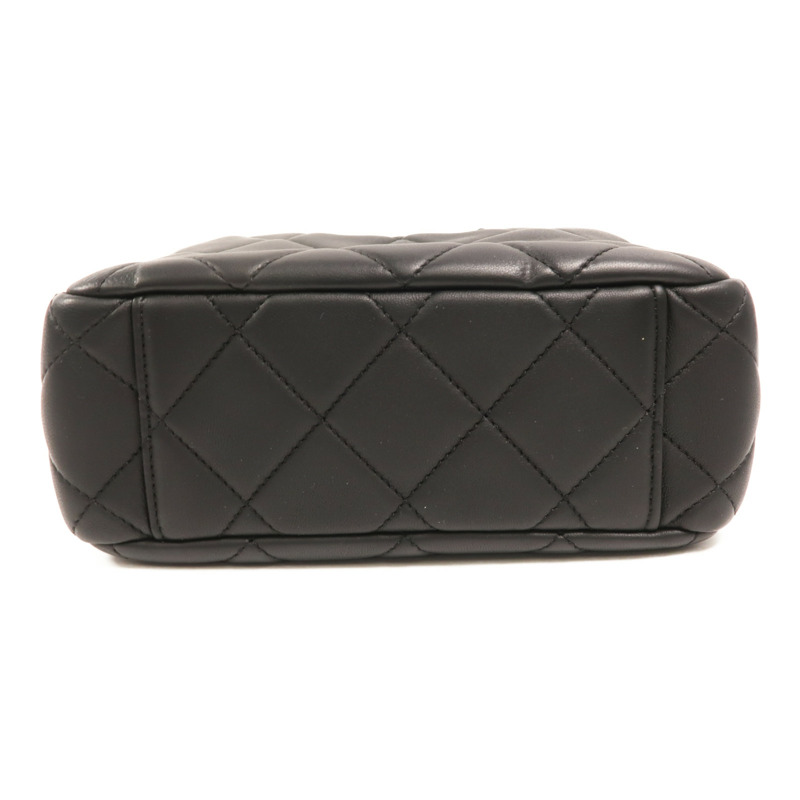 CHANEL 羊皮皮革Bowling鏈帶手挽肩背兩用袋-3