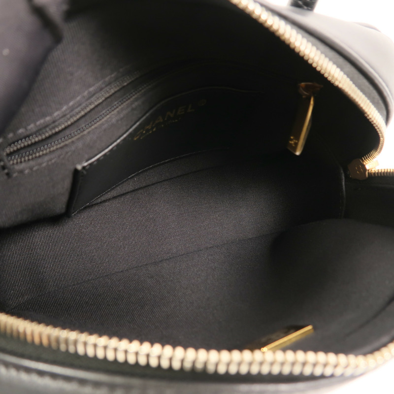 CHANEL 羊皮皮革Bowling鏈帶手挽肩背兩用袋-4