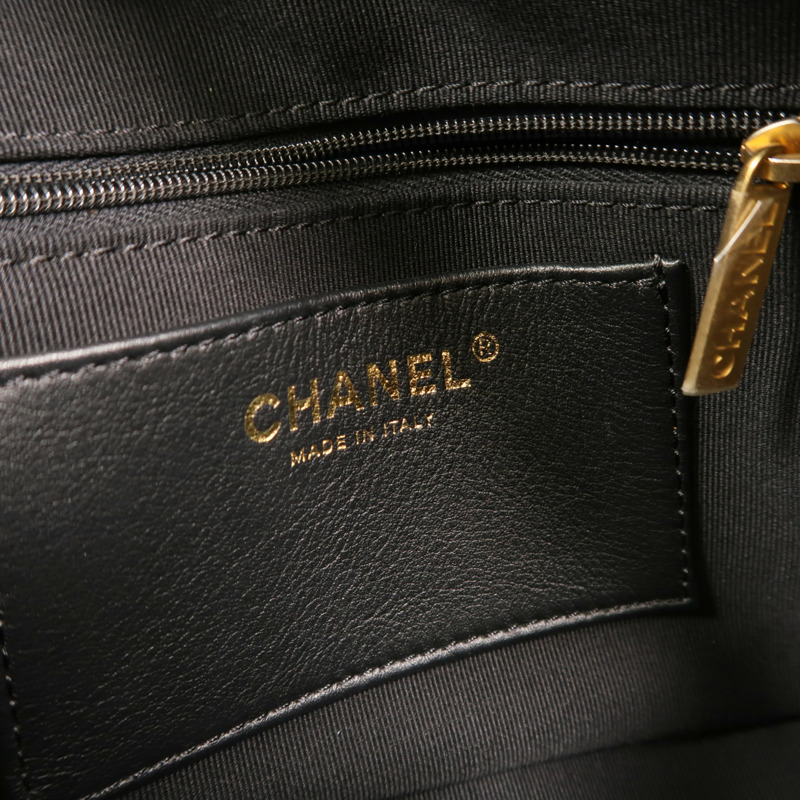 CHANEL 羊皮皮革Bowling鏈帶手挽肩背兩用袋-5