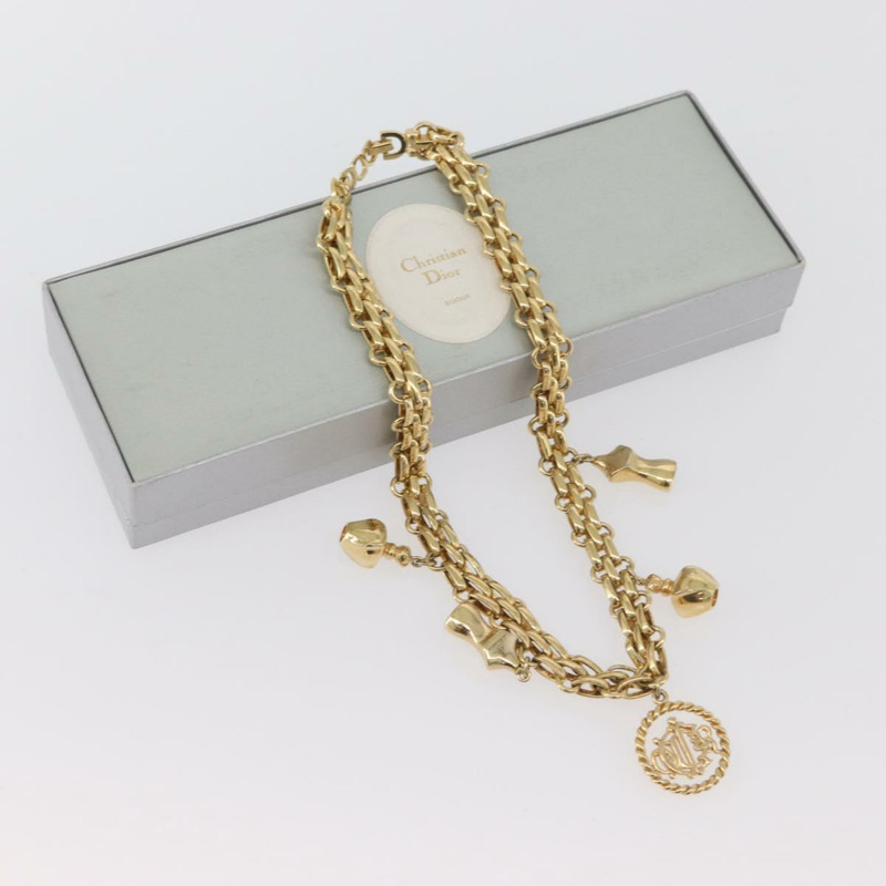 【日本直送】Christian Dior 項鍊 金屬金 Auth BAZ515V-14