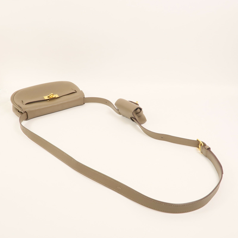 HERMES Swift皮革Kelly Moove肩背袋Etoupe-7