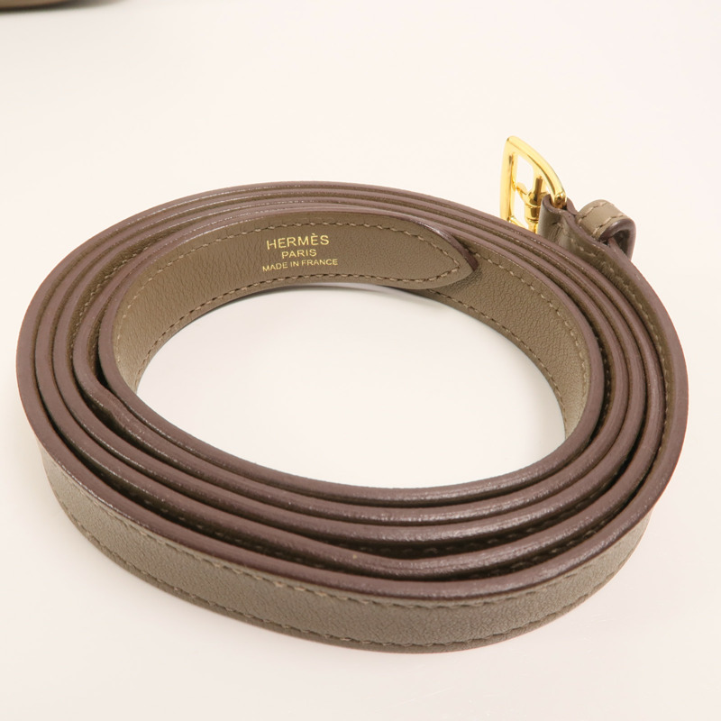 HERMES Swift皮革Kelly Moove肩背袋Etoupe-10