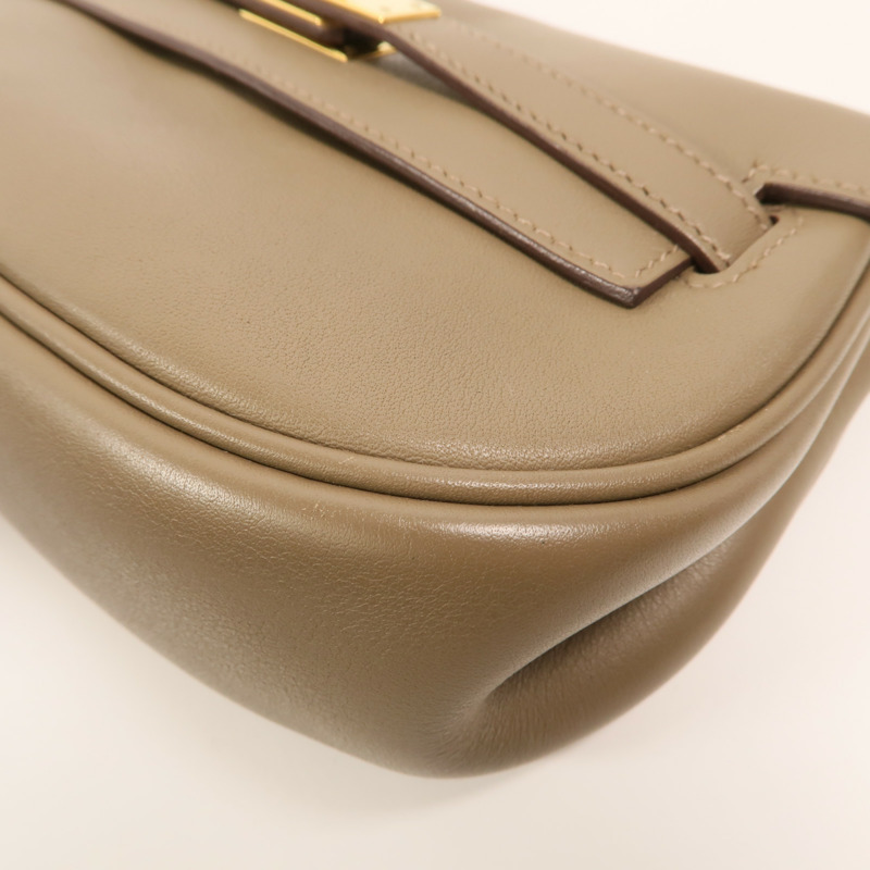 HERMES Swift皮革Kelly Moove肩背袋Etoupe-13