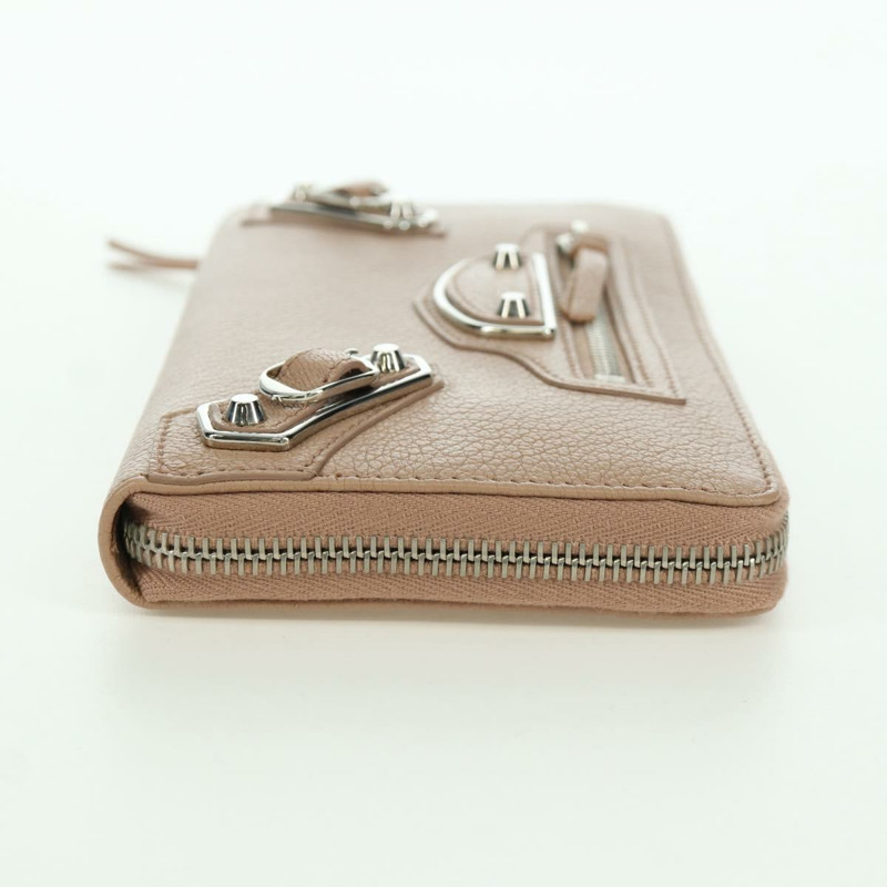 【日本直送】巴黎世家 (BALENCIAGA) Continental 長錢包，真皮材質，粉紅色/銀色，貨號 390187，正品 SW2300M-3