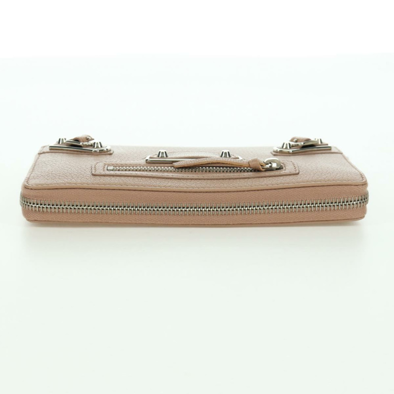 【日本直送】巴黎世家 (BALENCIAGA) Continental 長錢包，真皮材質，粉紅色/銀色，貨號 390187，正品 SW2300M-4