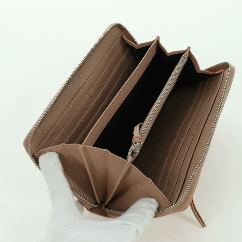 【日本直送】巴黎世家 (BALENCIAGA) Continental 長錢包，真皮材質，粉紅色/銀色，貨號 390187，正品 SW2300M-7