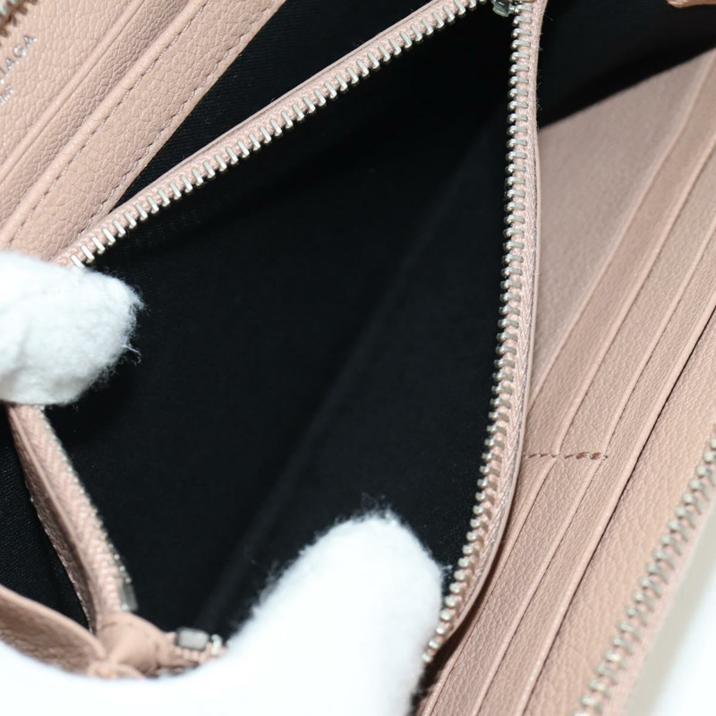 【日本直送】巴黎世家 (BALENCIAGA) Continental 長錢包，真皮材質，粉紅色/銀色，貨號 390187，正品 SW2300M-8