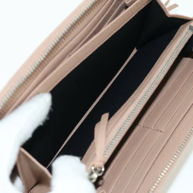 【日本直送】巴黎世家 (BALENCIAGA) Continental 長錢包，真皮材質，粉紅色/銀色，貨號 390187，正品 SW2300M-22