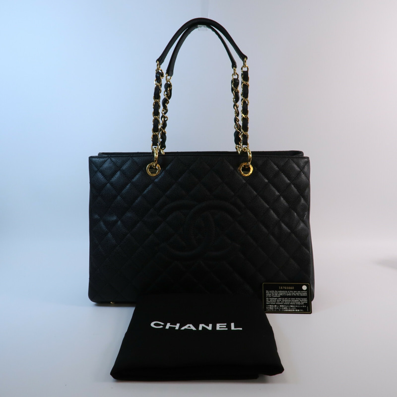 CHANEL 牛皮皮革GST Grand Shopping Tote Bag鏈帶手挽袋-10