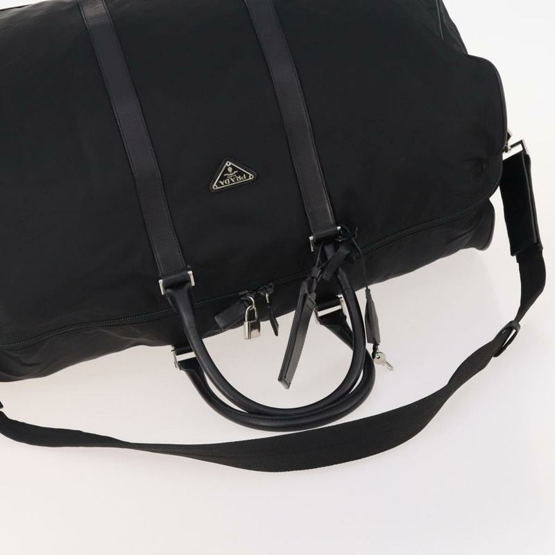 【日本直送】PRADA 波士頓包 尼龍 雙向 黑色 銀色 正品 SW2144A-6