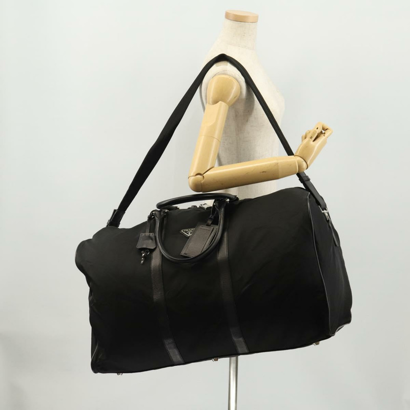 【日本直送】PRADA 波士頓包 尼龍 雙向 黑色 銀色 正品 SW2144A-27