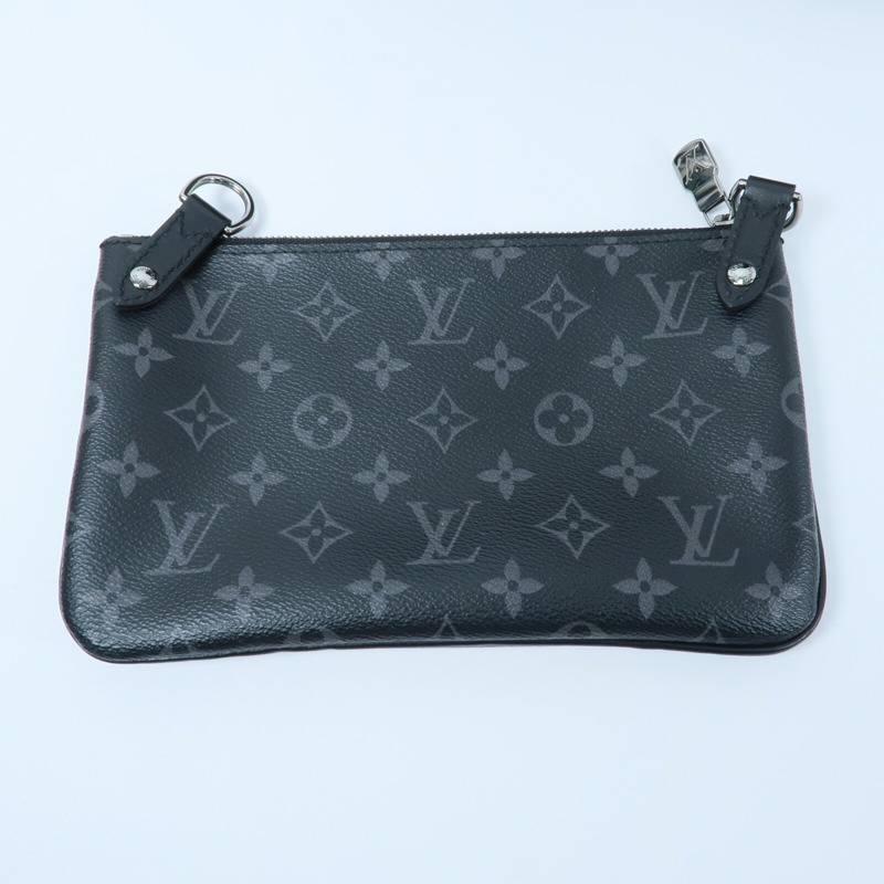 LOUIS VUITTON Monogram Eclipse Reverse Trio Messenger肩背袋-8