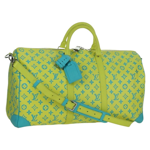 路易威登 Playground Keepall Bandouliere 50 旅行包 黃色 M21869 正品 AMZ519SM