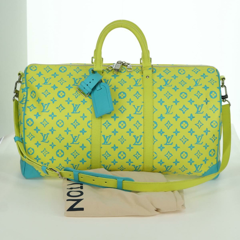 【日本直送】路易威登 Playground Keepall Bandouliere 50 旅行包 黃色 M21869 正品 AMZ519SM-11