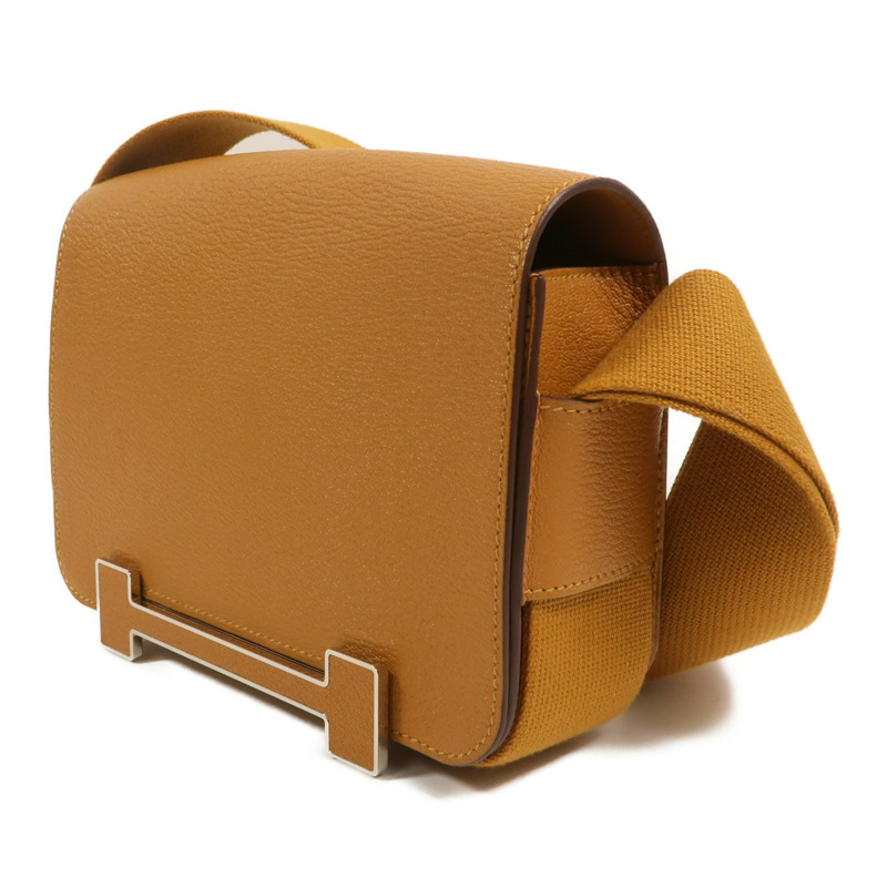 HERMES Chevre皮革Geta肩背袋Caramel-2