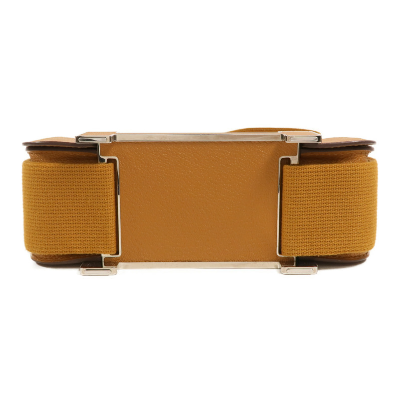 HERMES Chevre皮革Geta肩背袋Caramel-3