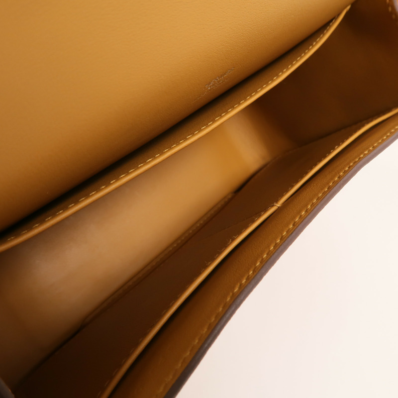 HERMES Chevre皮革Geta肩背袋Caramel-4