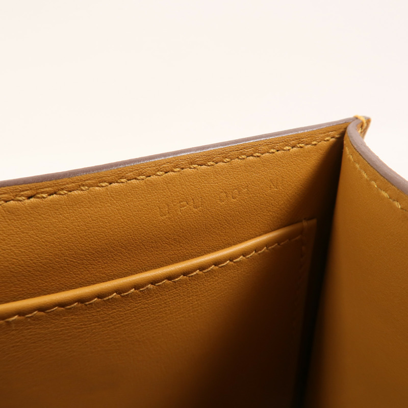 HERMES Chevre皮革Geta肩背袋Caramel-6