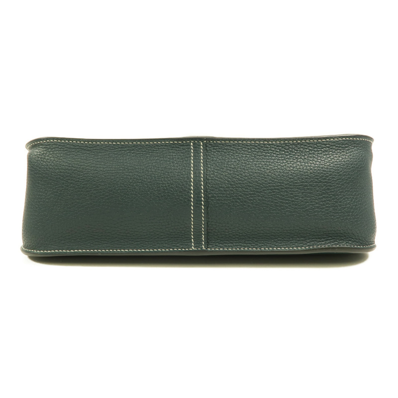 HERMES Clemence皮革Halzan 31手挽肩背兩用袋Vert Cypres-3