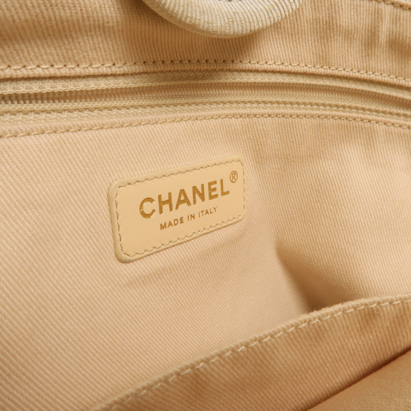 CHANEL 帆布Deauville MM手挽袋-5