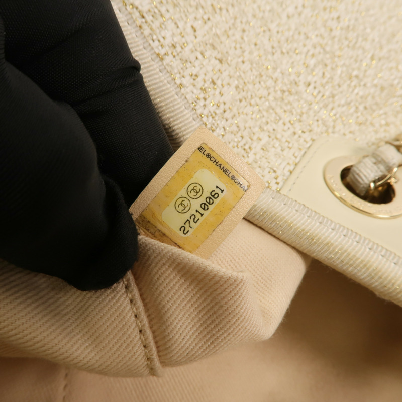 CHANEL 帆布Deauville MM手挽袋-6