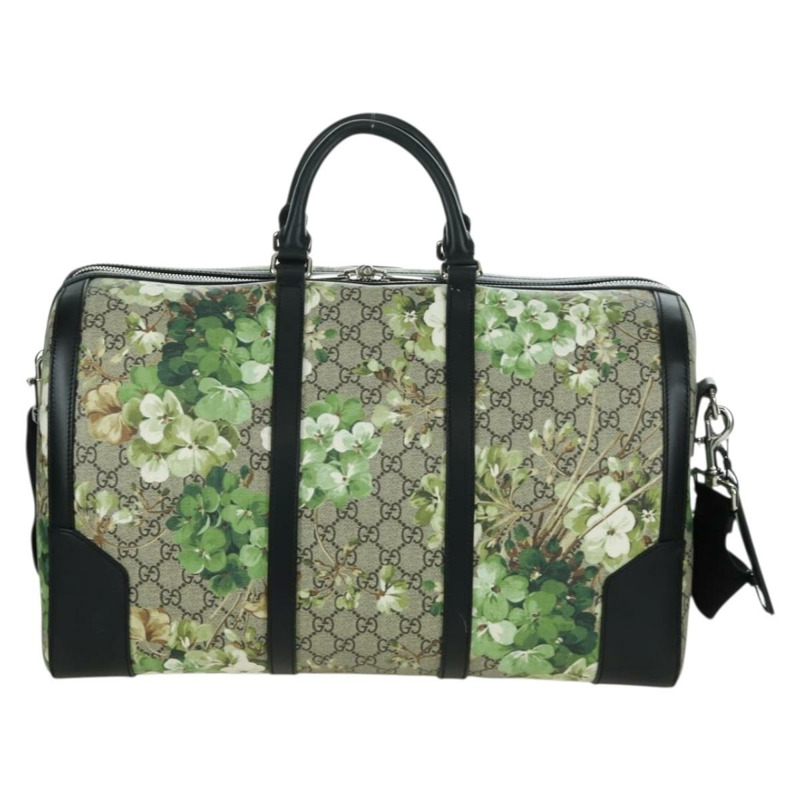 【日本直送】GUCCI GG Blooms GG Supreme 手提包 PVC 兩用米色銀色 406380 正品 ARZ752SAM-1