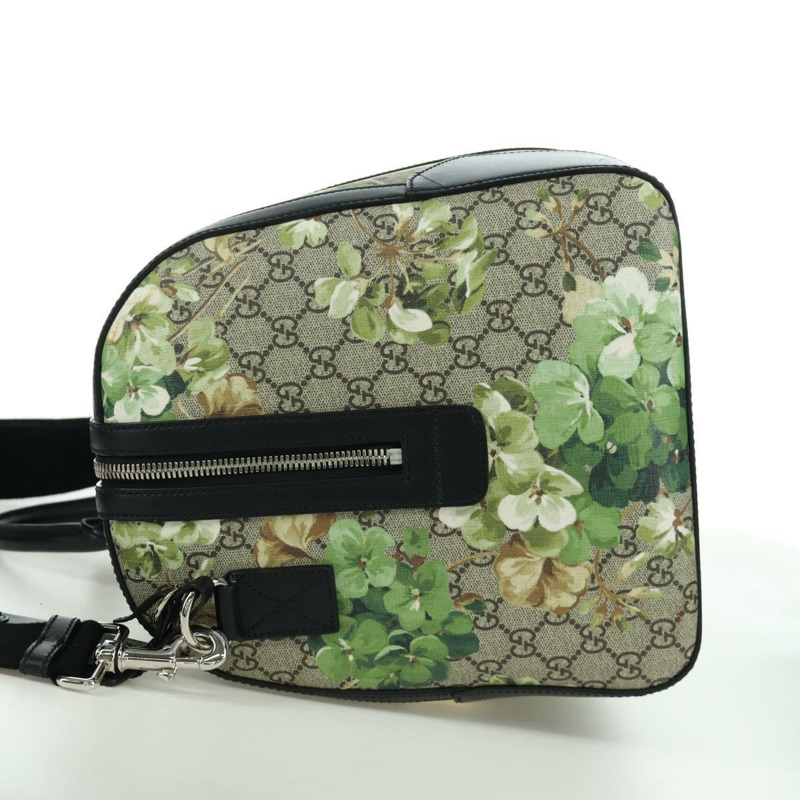 【日本直送】GUCCI GG Blooms GG Supreme 手提包 PVC 兩用米色銀色 406380 正品 ARZ752SAM-2