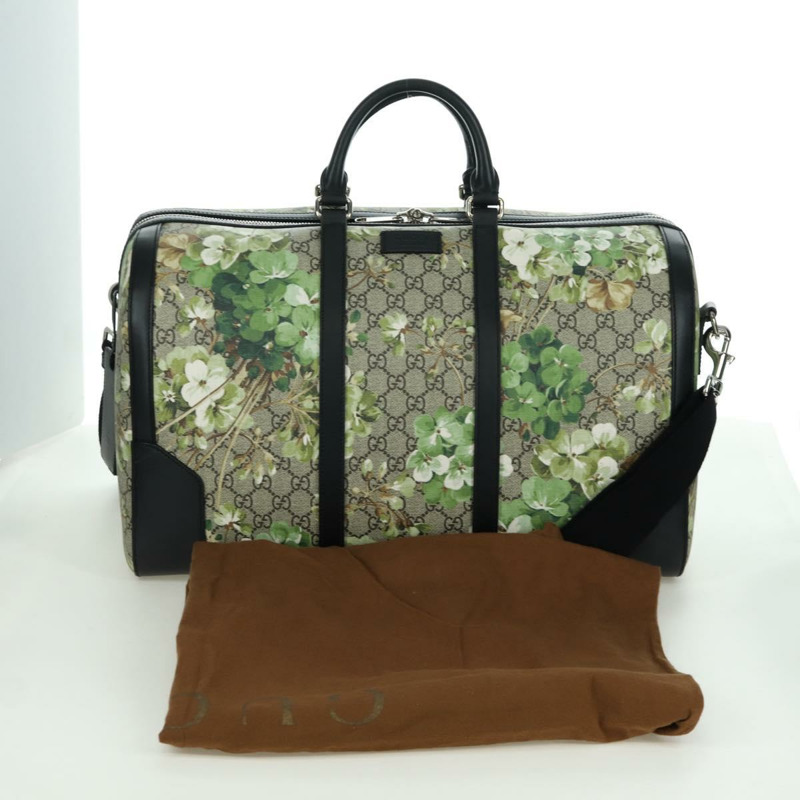 【日本直送】GUCCI GG Blooms GG Supreme 手提包 PVC 兩用米色銀色 406380 正品 ARZ752SAM-11