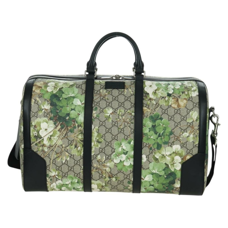 【日本直送】GUCCI GG Blooms GG Supreme 手提包 PVC 兩用米色銀色 406380 正品 ARZ752SAM-12