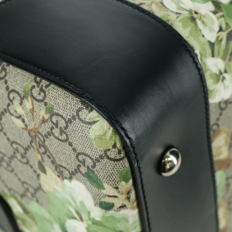 【日本直送】GUCCI GG Blooms GG Supreme 手提包 PVC 兩用米色銀色 406380 正品 ARZ752SAM-16