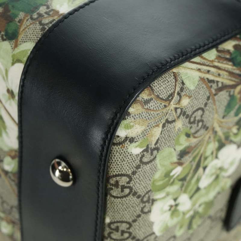 【日本直送】GUCCI GG Blooms GG Supreme 手提包 PVC 兩用米色銀色 406380 正品 ARZ752SAM-17