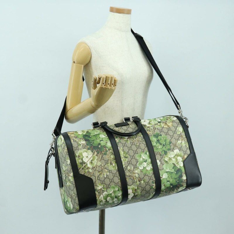 【日本直送】GUCCI GG Blooms GG Supreme 手提包 PVC 兩用米色銀色 406380 正品 ARZ752SAM-28