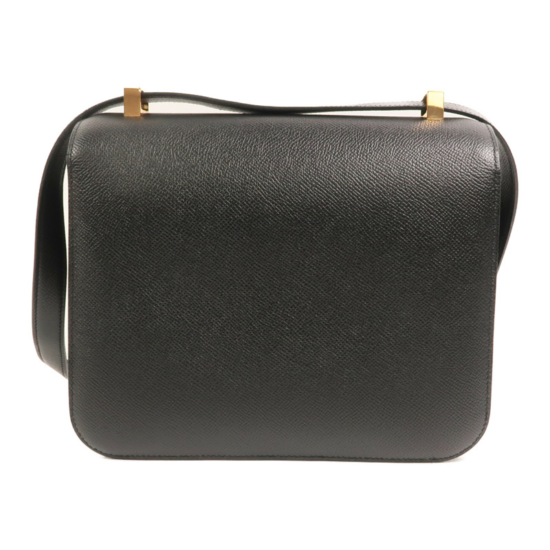 HERMES Epsom皮革Constance 24肩背袋Noir-1