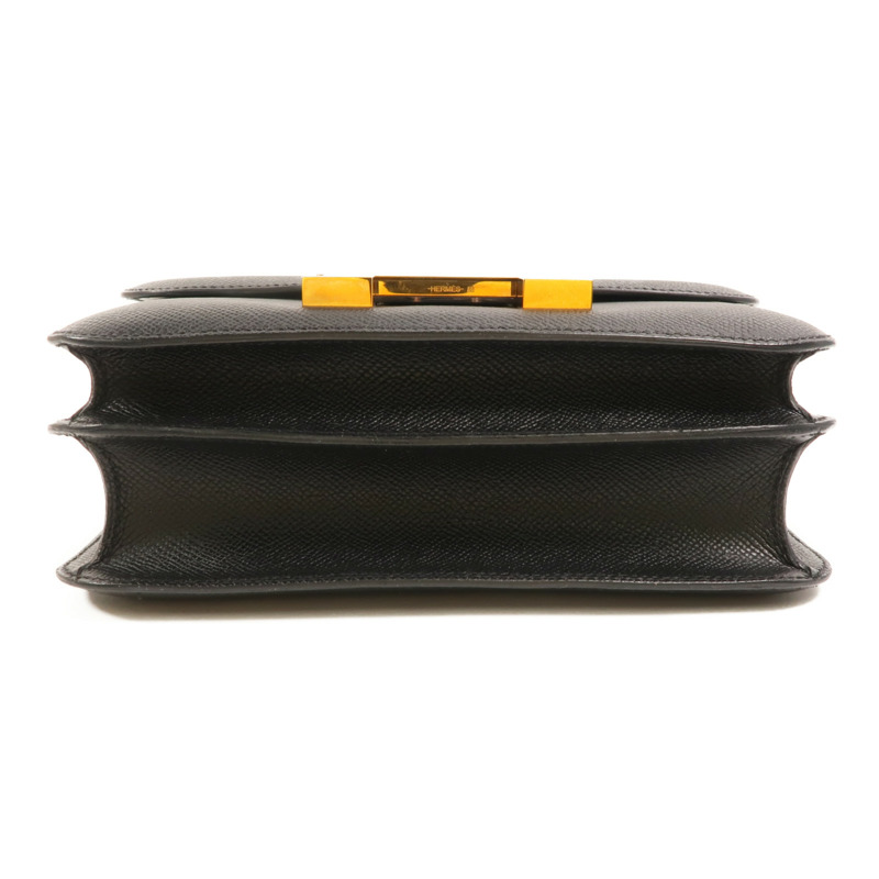 HERMES Epsom皮革Constance 24肩背袋Noir-3