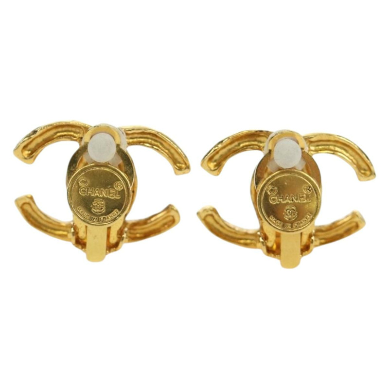 【日本直送】香奈兒 (CHANEL) 耳環，金屬金色，雙C標誌，正品 YKZ407M-1