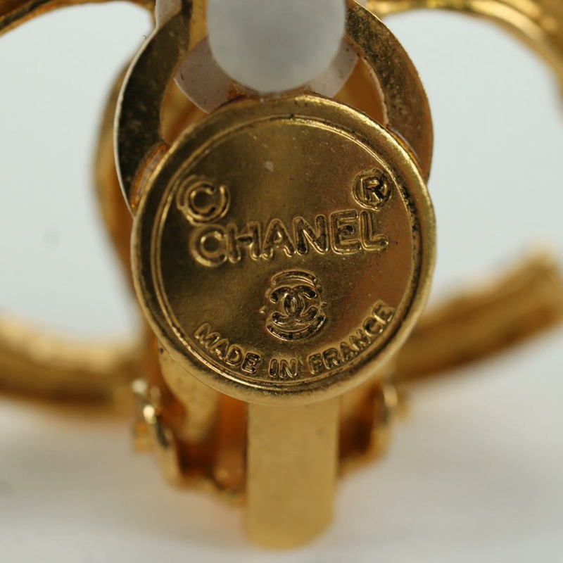 【日本直送】香奈兒 (CHANEL) 耳環，金屬金色，雙C標誌，正品 YKZ407M-7