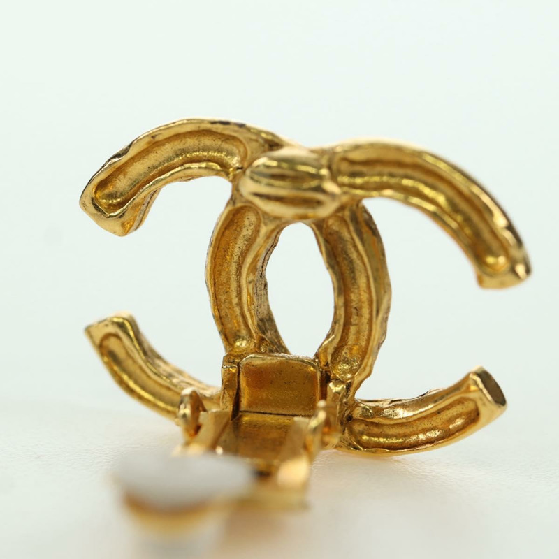 【日本直送】香奈兒 (CHANEL) 耳環，金屬金色，雙C標誌，正品 YKZ407M-10