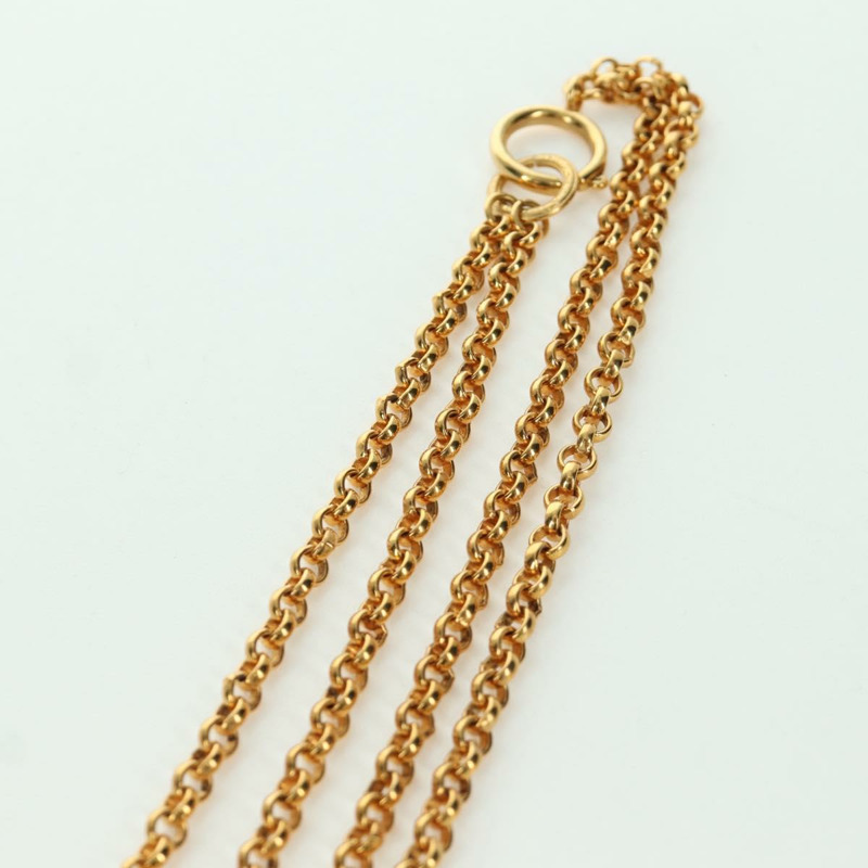 【日本直送】香奈兒心型項鍊 金屬金 CC Auth YKZ408M-5