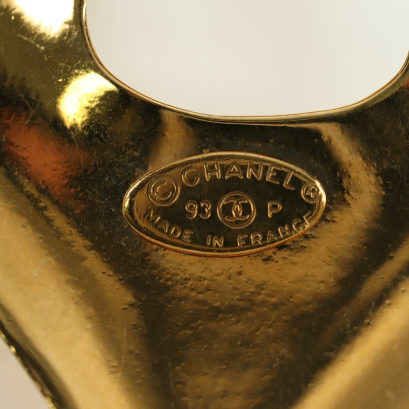 【日本直送】香奈兒心型項鍊 金屬金 CC Auth YKZ408M-16