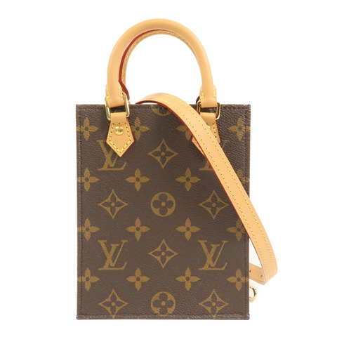 LOUIS VUITTON Monogram Petit Sac Plat手挽肩背兩用袋