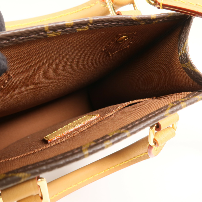 LOUIS VUITTON Monogram Petit Sac Plat手挽肩背兩用袋-4