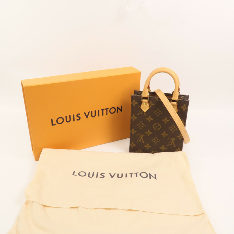 LOUIS VUITTON Monogram Petit Sac Plat手挽肩背兩用袋-7