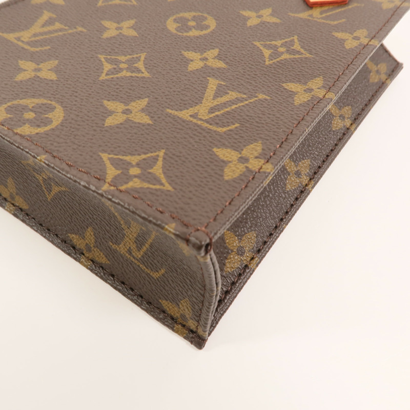 LOUIS VUITTON Monogram Petit Sac Plat手挽肩背兩用袋-8