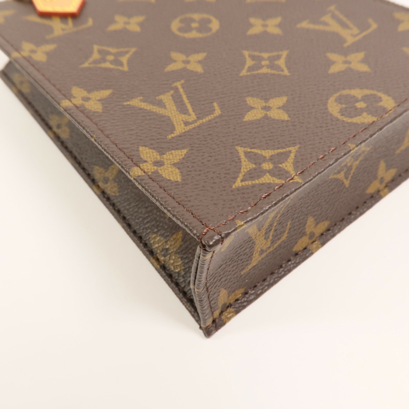 LOUIS VUITTON Monogram Petit Sac Plat手挽肩背兩用袋-9