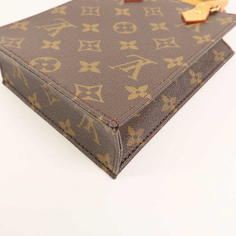 LOUIS VUITTON Monogram Petit Sac Plat手挽肩背兩用袋-10