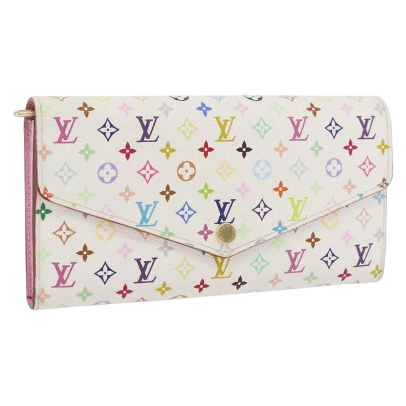 【日本直送】路易威登 (LOUIS VUITTON) 多色 Portefeuille Sarah 皮夾 白色 M93532 LV Auth 171205A-0