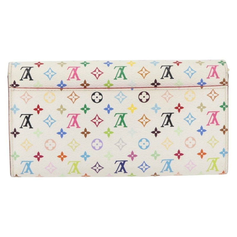 【日本直送】路易威登 (LOUIS VUITTON) 多色 Portefeuille Sarah 皮夾 白色 M93532 LV Auth 171205A-1