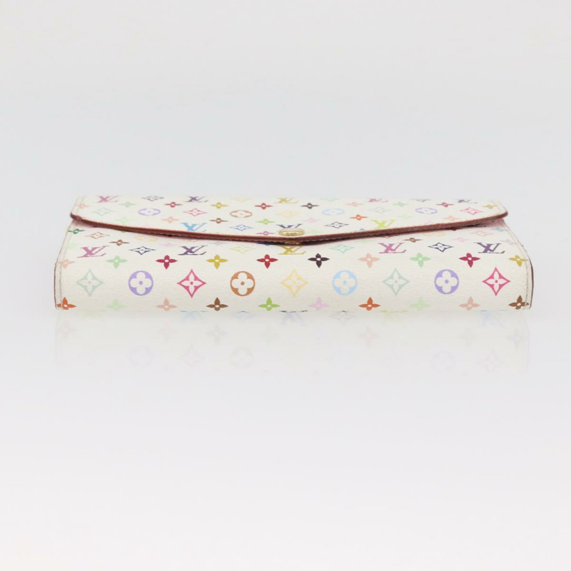 【日本直送】路易威登 (LOUIS VUITTON) 多色 Portefeuille Sarah 皮夾 白色 M93532 LV Auth 171205A-5