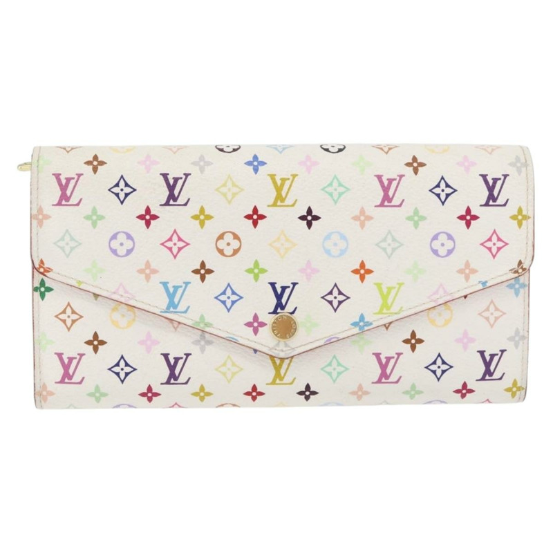 【日本直送】路易威登 (LOUIS VUITTON) 多色 Portefeuille Sarah 皮夾 白色 M93532 LV Auth 171205A-12